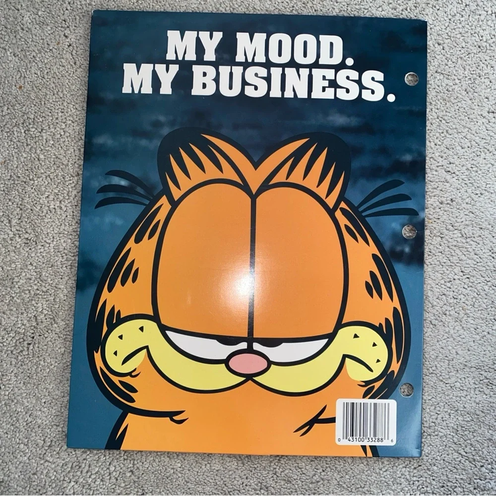 Vintage GARFIELD Mead Portfolio Folder MY MOOD MY BUSINESS‎